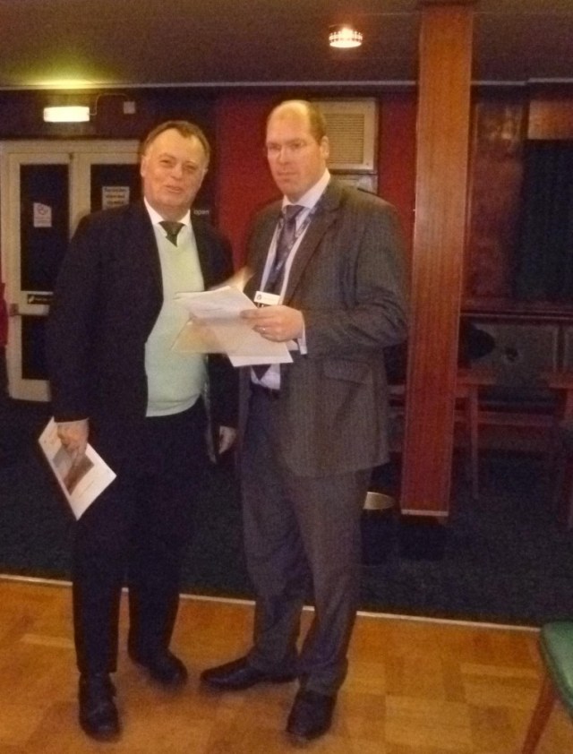 Andrew Smith MP (L) and Barry Russell, EA 