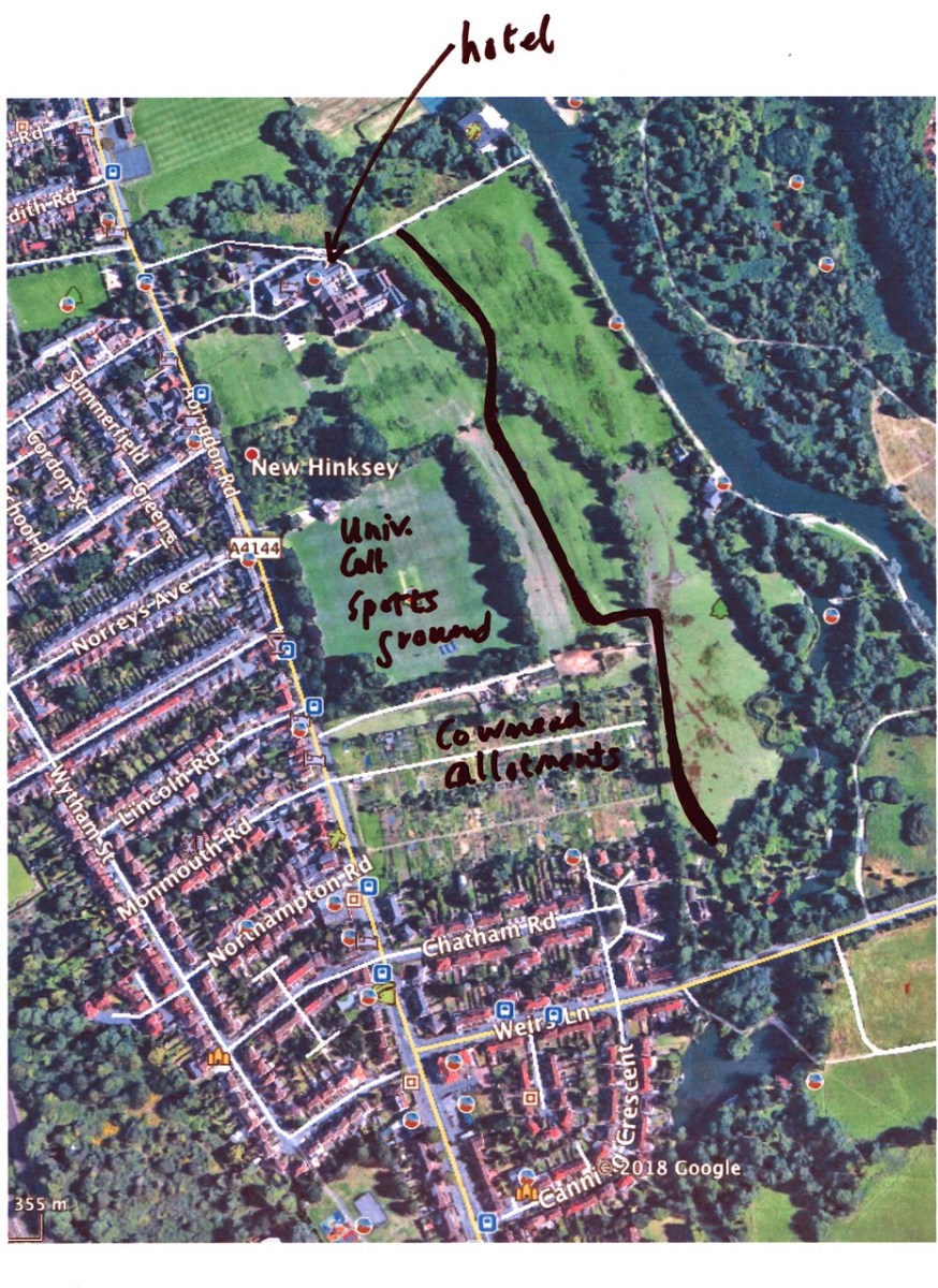 The black line reprints the approximate line of the proposed bund